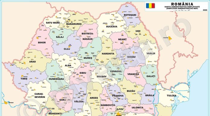 Care este harta cu orasele din Romania?
