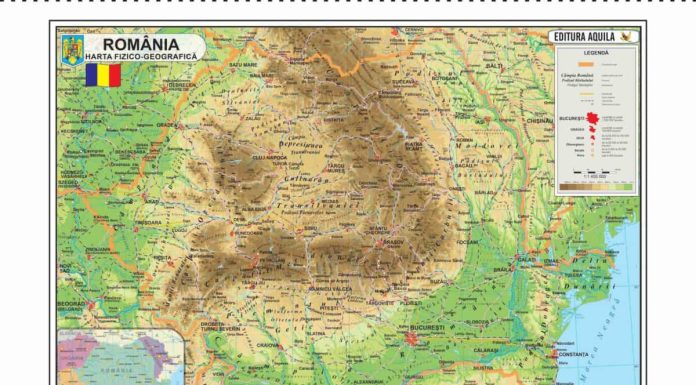 Care este harta fizica a Romaniei?
