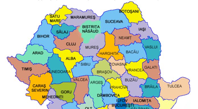 Care este harta judete a Romaniei?