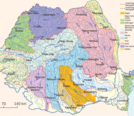 Care este harta rauri Romania?