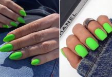 Care sunt cele mai frumoase modele de unghii cu gel verde neon?