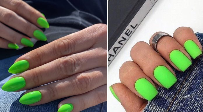 Care sunt cele mai frumoase modele de unghii cu gel verde neon?