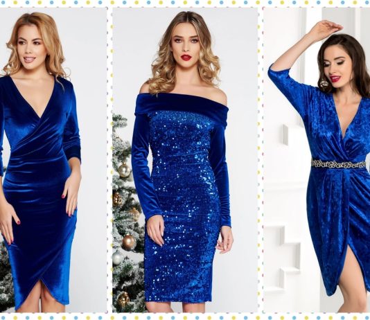 Care sunt cele mai frumoase rochii albastre elegante?