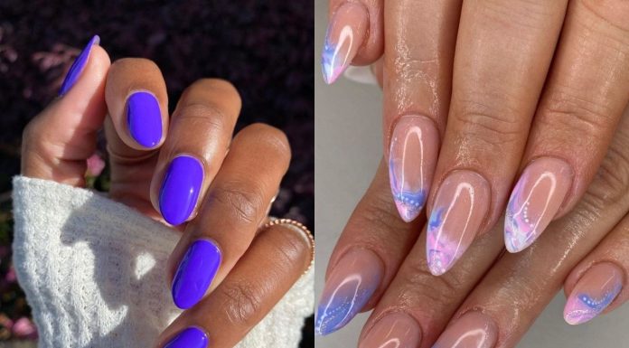 Unghii mov: Care sunt cele mai superbe modele?